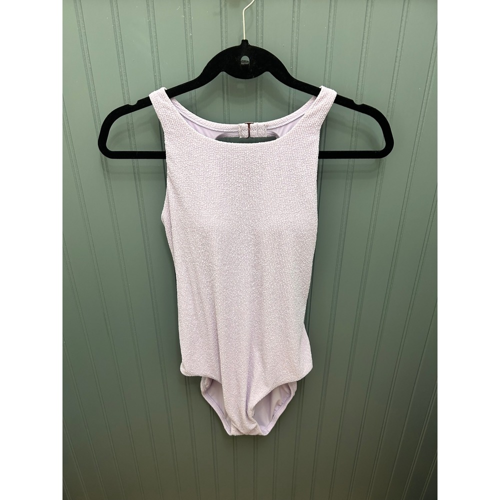 Calia Lilac Flash Open Back High Neck One Piece Swimsuit WSA23103N Womens 6